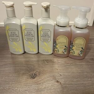 Bath & Body Works Iced Lemon Pound Cake Body Wash and Foaming Hand Soap Set